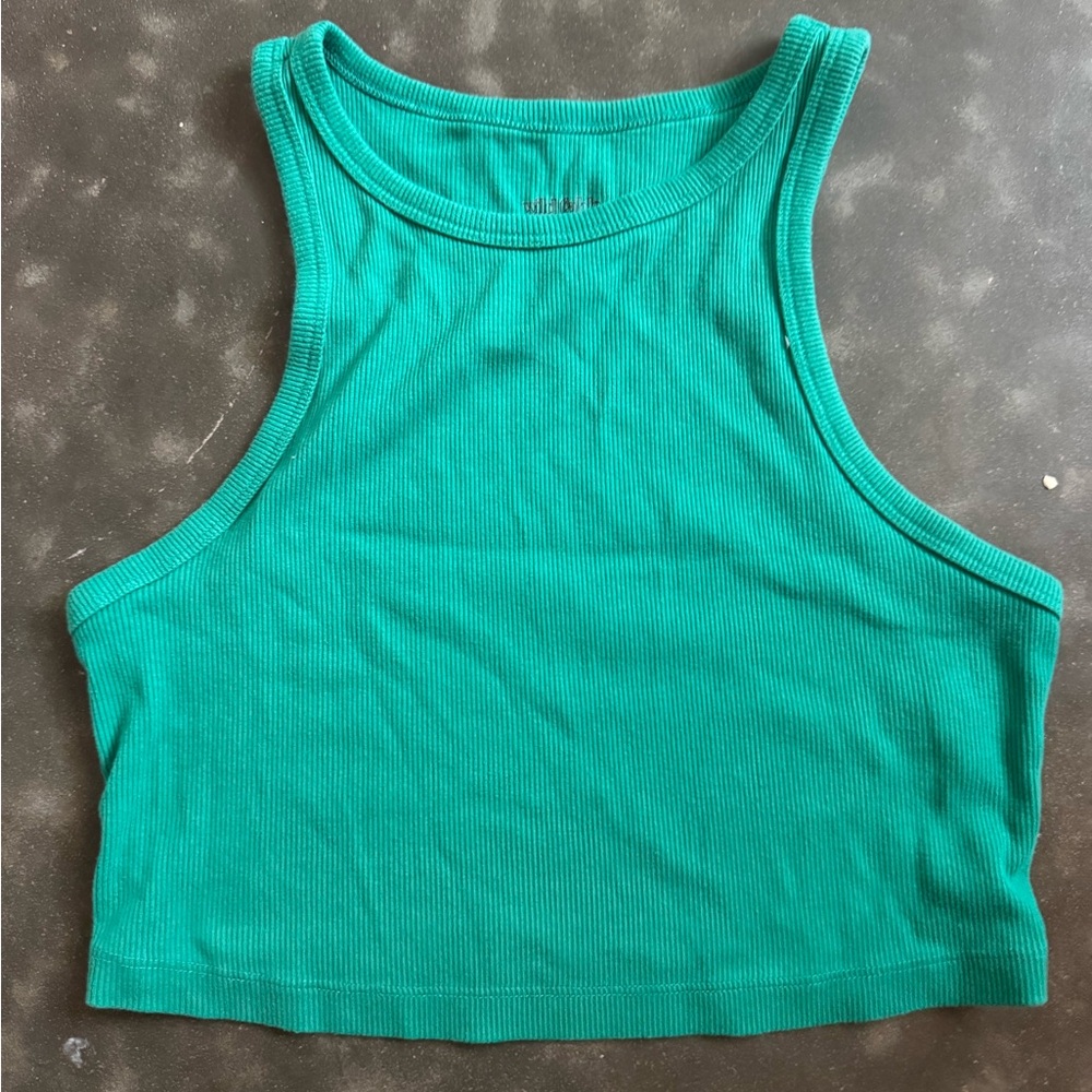 Green crop top